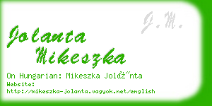 jolanta mikeszka business card
